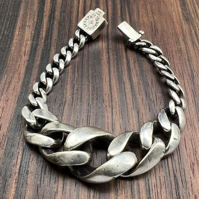 CHROME HEARTS Tapered Classic Link Box CH Bracelet SLV925 CHROME HEARTS Tapered Classic Link Box CH Bracelet SLV925