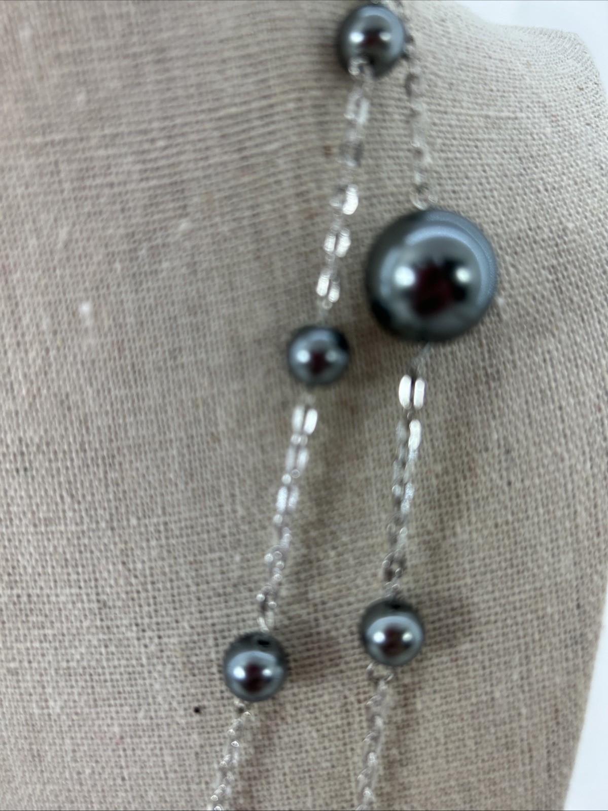 42” Silver Adjustable Necklace EUC - image 4