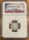2011-S 10c SILVER NGC PF70UCAM PROOF ROOSEVELT DIME ULTRA CAMEO PR 70