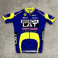 CASTELLI Cycling Jersey Mens XL Blue Brescia Lat Verynet Short Sleeve Full Zip