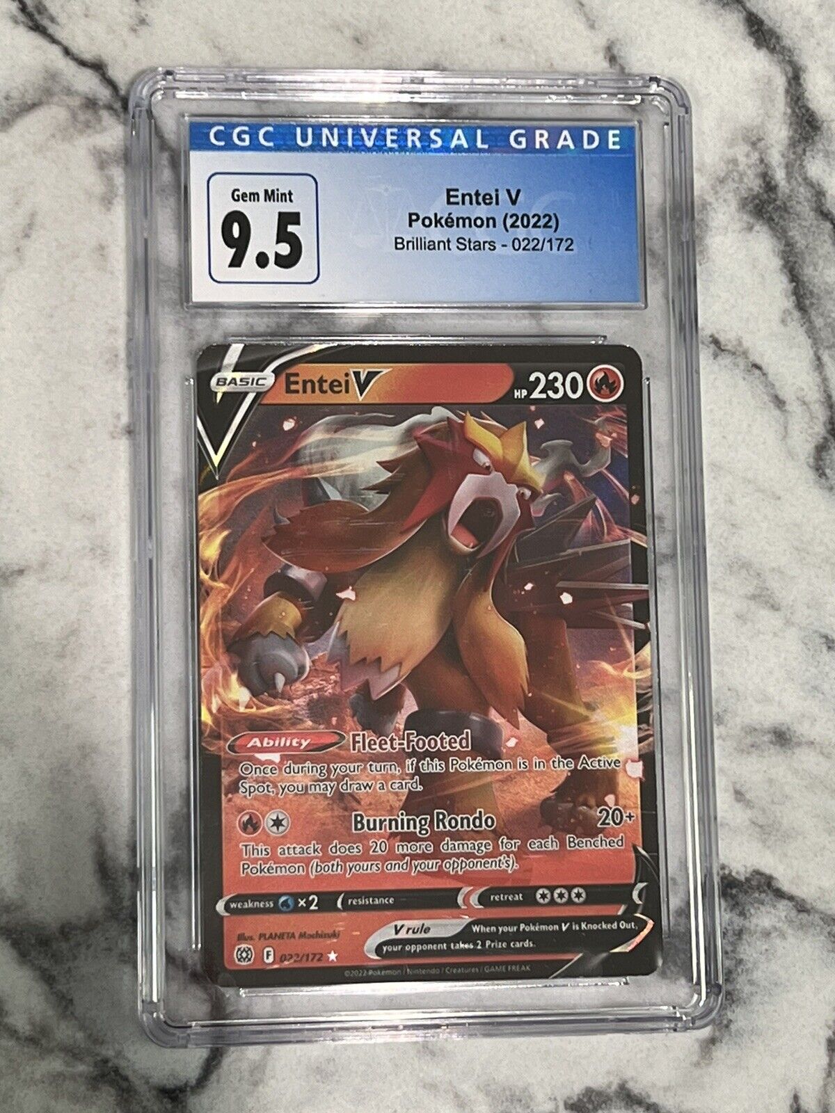 CGC - Mint - 9 - 2022 - Pokemon - Brilliant Stars - Raikou V