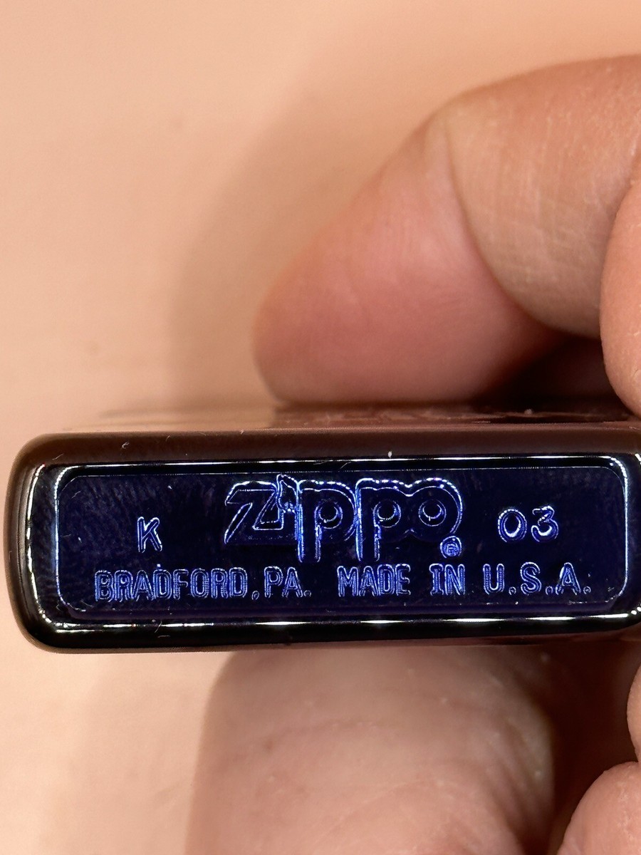 Vintage 2003 400 Million High Polish Purple Zippo Lighter