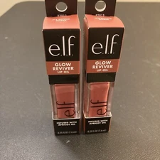2x e.l.f. Glow Reviver Lip Oil Hydrating Tinted Lip Oil with Jojoba Avocado Oil