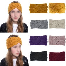 Ladies Girls Headband Knitting Wool Cross HairBand Knitted Cotton Headwear Bands