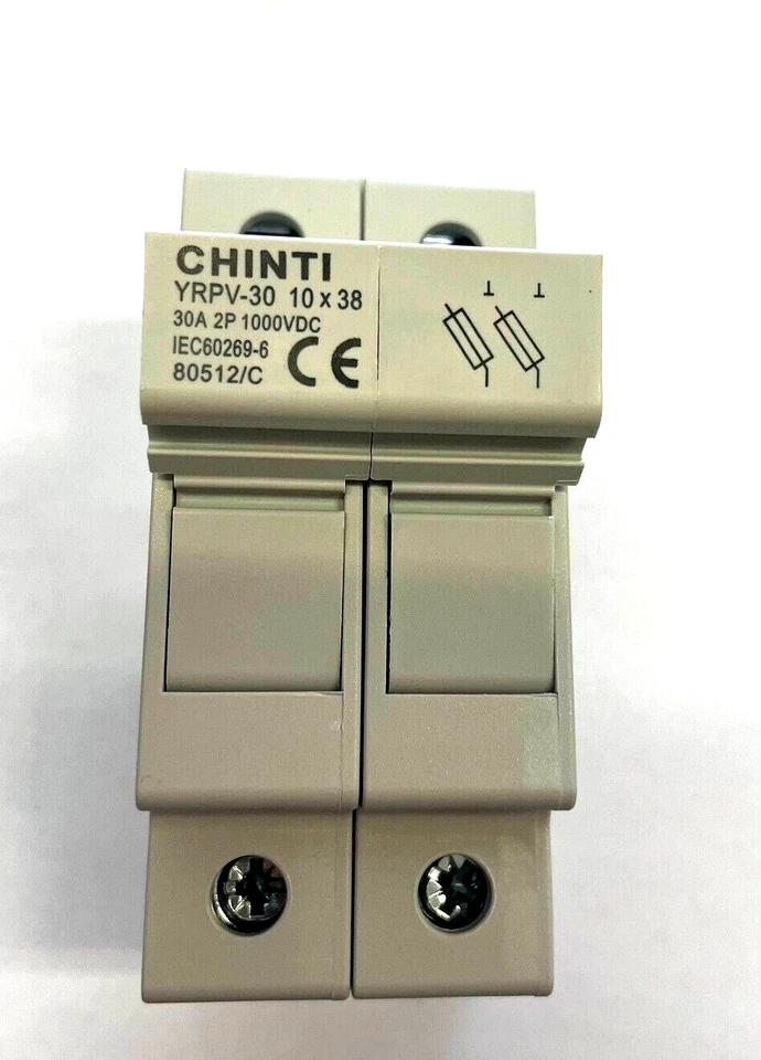 PORTAFUSIBILE FOTOVOLTAICO 2P 10.3X38 32A 1000 VDC CHINT 80512/C