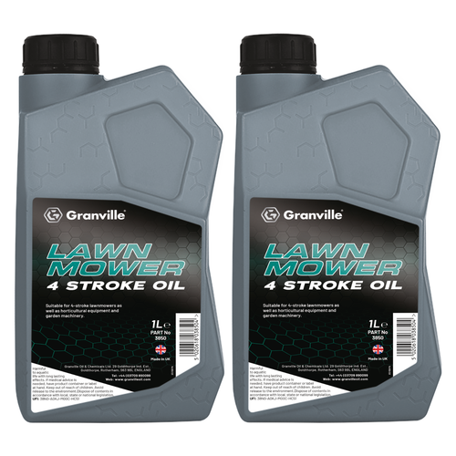 2 x Granville 4 Stroke Lawnmower Oil Garden Machinery Oil Fluid SAE 30