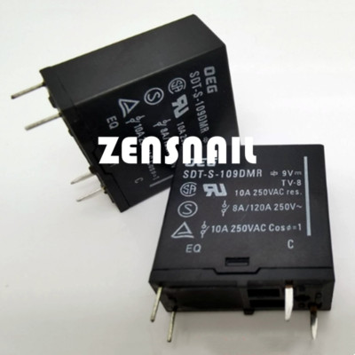 2PC SDT-S-109DMR 9VDC 10A 250V Power Relay 4PINS NEW