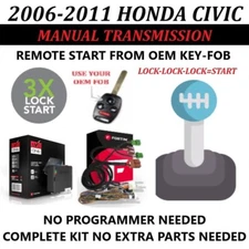Plug & Play Remote Start Kit fits 2006-2011 HONDA CIVIC  MANUAL TRANSMISSION