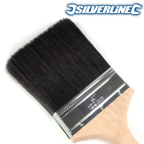WIDE 4" MIXED BRISTLE PAINT BRUSH Synthetic Natural Painting Decorators
