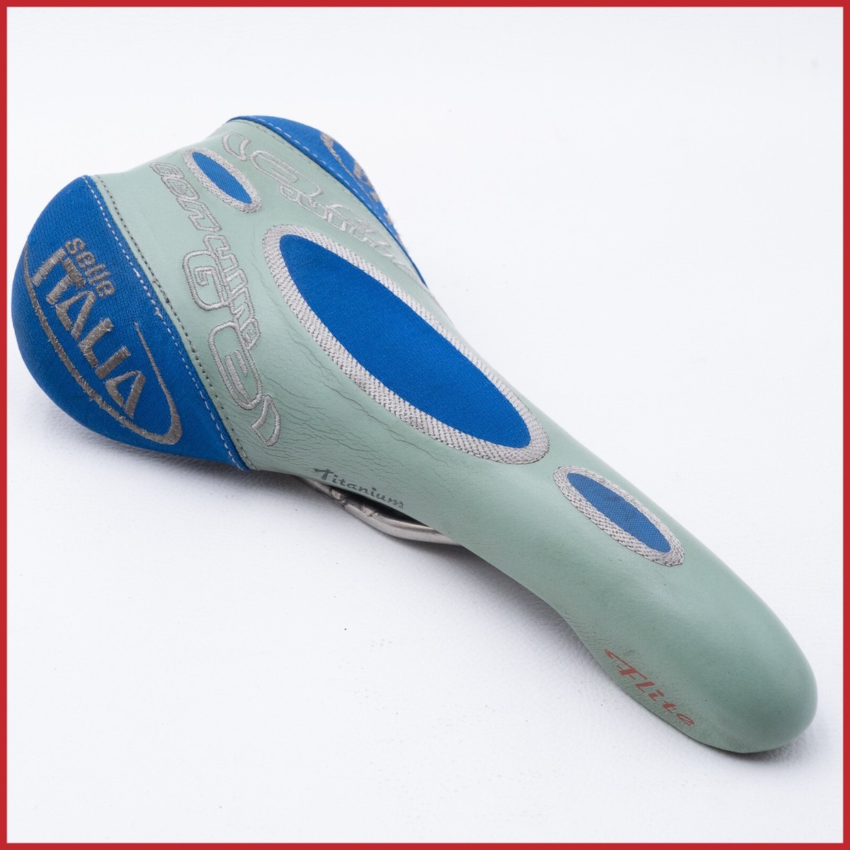 SELLE ITALIA FLITE CELESTE BIANCHI 1999 VINTAGE SADDLE SEAT RACING