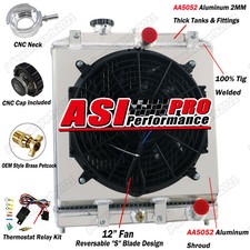 2-row Radiator Shroud Fan For 1992-2000 Honda Civic Ek Eg Integra Mt D15 D16