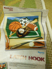 Wonderart Latch Hook Kit Sports 4268 20  X 27" Brand New not in original package