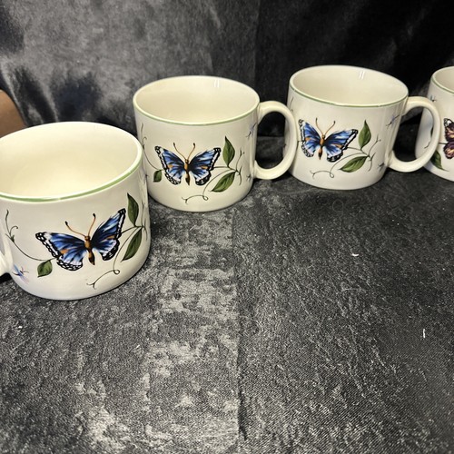 Tabletops Unlimited Butterfly Coffee Tea Mugs Set Of 6 - Picture 6 of 8