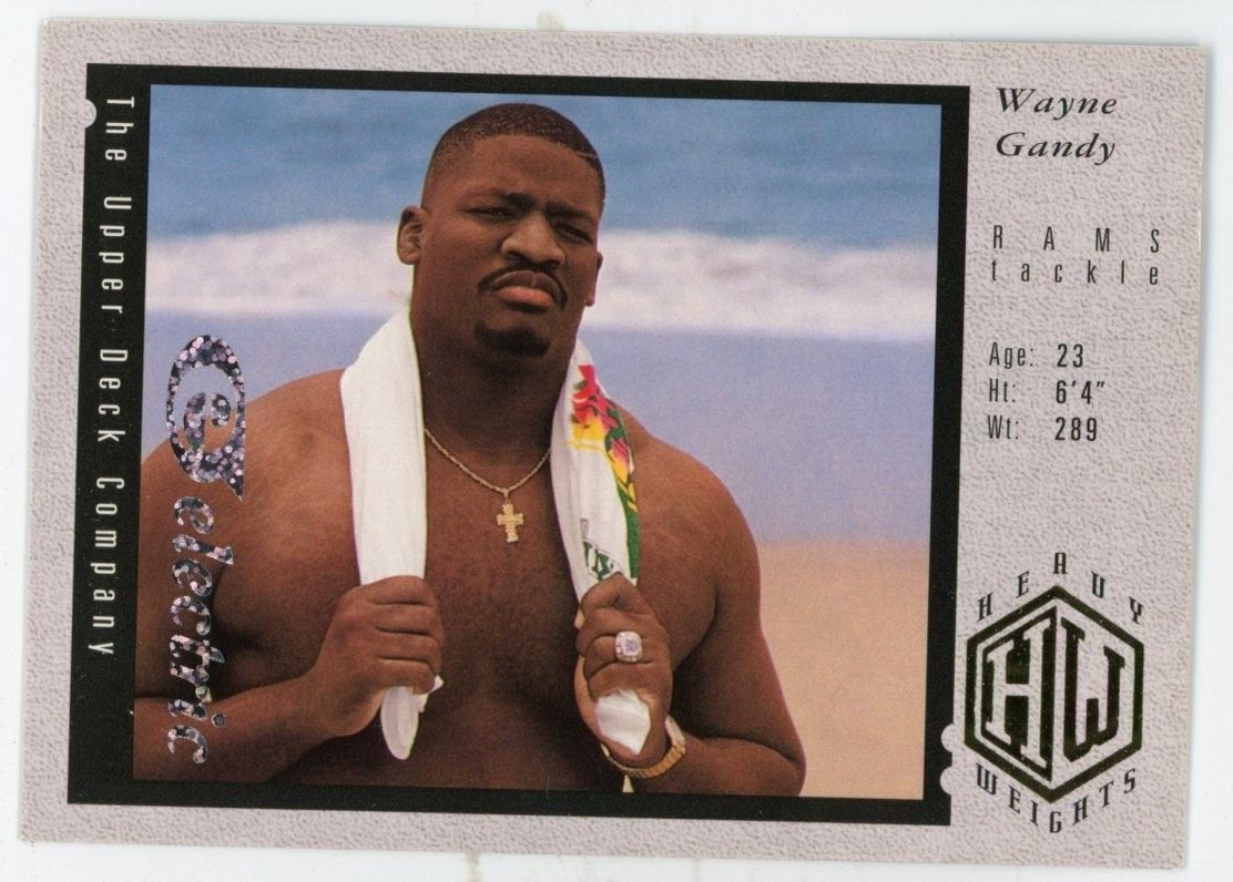 1994 Upper Deck Heavy Weights Electric Silver Wayne Gandy #37 Rookie RC