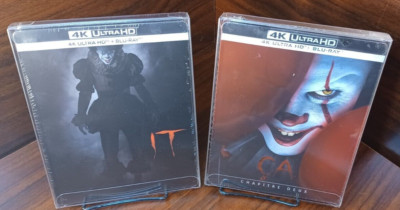 IT 1 + IT 2 4K Steelbooks - EU IMPORT-NEW (Sealed)-PROTECTIVE SLEEVES - Free S&H