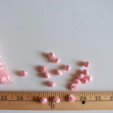 PINK  1/2"  ROUND  PLASTIC  SHANK BACK  BUTTONS   24 PIECES