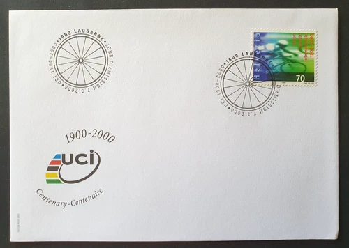 2000 SWITZERLAND SCHWEIZ HELVETIA INTERNATIONAL CYCLING UNION FDC