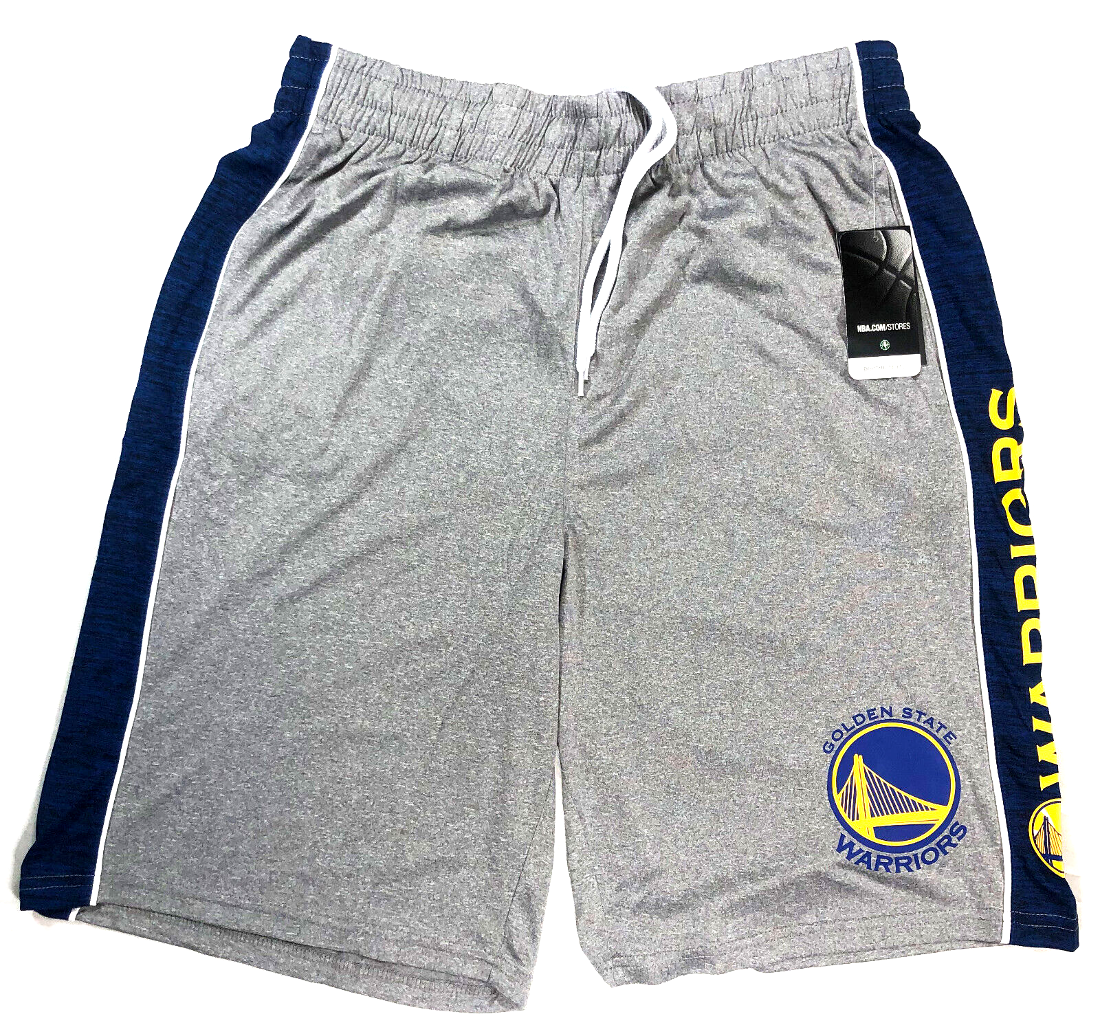Golden State Warriors Mens Athletic Shorts UNK Large NBA Basketball New Gray