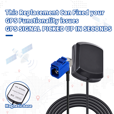 Eightwood Active GPS Antenna Fakra C Female Adapter Right Angle Fakra GPS Antenna Adaptor With 3M Antenna Extension Cable For AUDI GPS Navigation System GPS Receivers Car DVR GPS Module