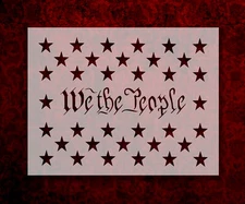 We the People American Flag Star Union Stencil 11 x 8.5 Inches (848)