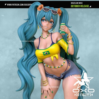 OXO 3D schöne 1:12 Resin Figur über 15cm groß Brazilian Hatsune Miku