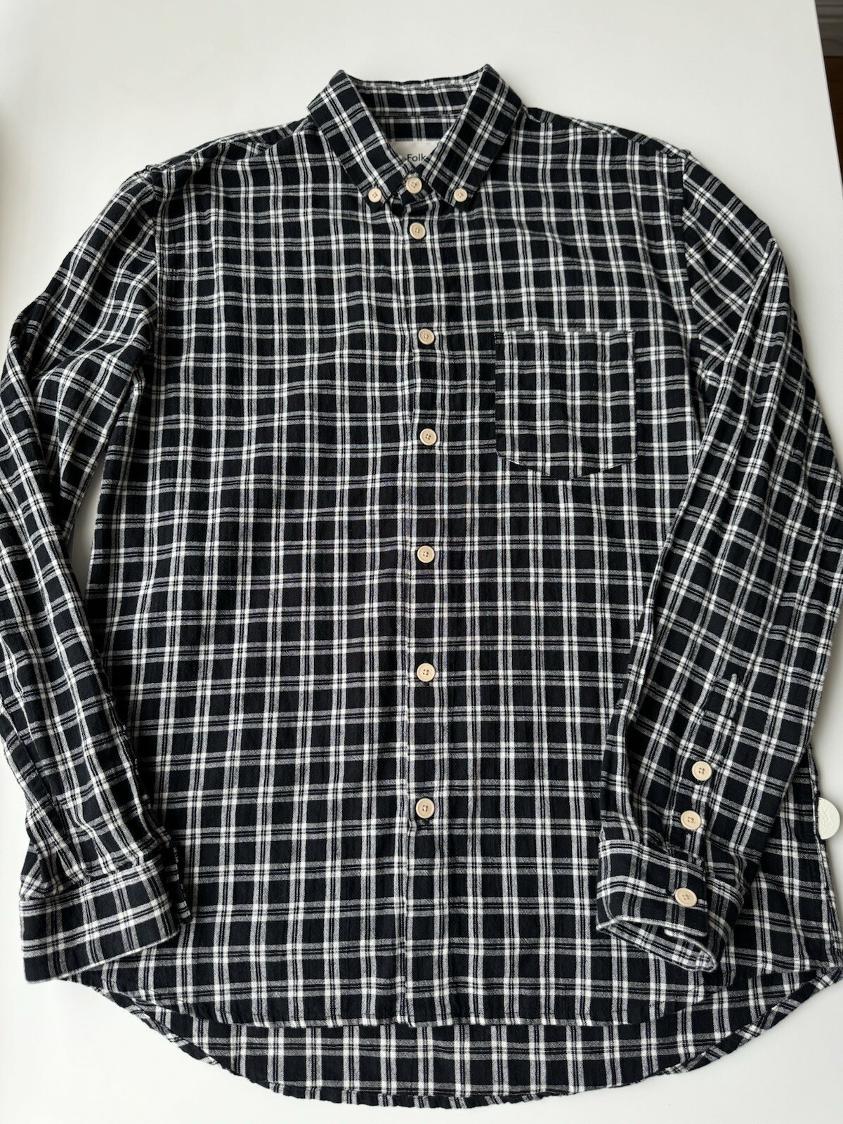 Folk Clothing UK Button-Down Collar Checked Cotto… - image 4