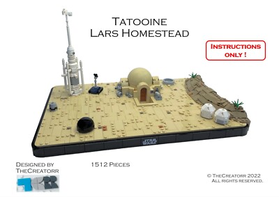 LEGO  Tatooine Lars Homestead Diorama MOC - Digital Instructions only !