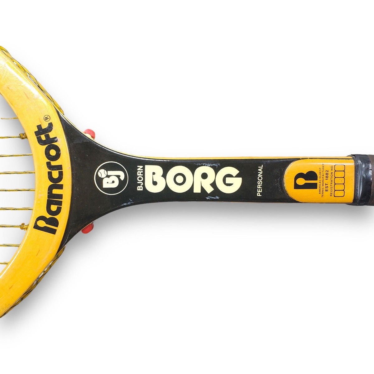 VINTAGE Personal BJORN BORG BANCROFT Wood Tournament Play Tennis