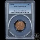 1938 Lincoln Wheat Cent PCGS MS65 RD Red!