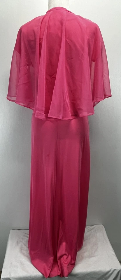Vestido De Colección JC Penney Capa Junior Rosa Barbie Núcleo Maxi Largo Años 70’s Sin Dobladillo Foto 3 de 4