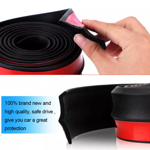2.5M Car Lip Skirt Protector Rubber Splitter Front Bumper Spoiler Side Universal - Picture 3 of 12