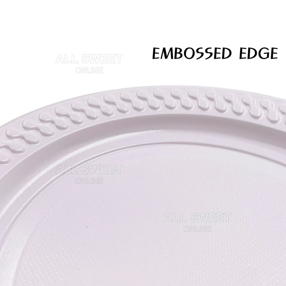 Reusable Party White Plastic Bowls Dinner Picnic Round Catering 180mm x 30mm - image 3 of 4