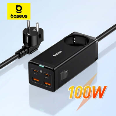 Baseus 100W GaN3 Pro Desktop Charger Power Strip Charging Station Fast Charger