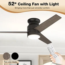 52inch Ceiling Fan With LED Light and Remote Control