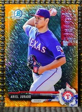 ARIEL JURADO -- 2017 BOWMAN CHROME PROSPECTS ORANGE SHIMMER REFRACTOR     #ED/25