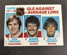 1978-79 TOPPS HOCKEY #68 KEN DRYDEN, BERNIE PARENT, GILLES GILBERT GLS AVG LDRS