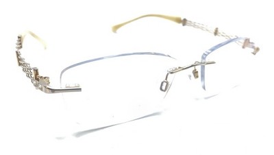 Charmant Line Art Gold Rimless Titan Rimless Eyeglasses Frames 53-17 135 Japan