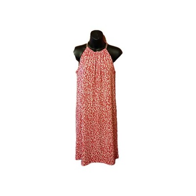 X-Small Michael Kors Halter Short Shift Dress Gold Chain Detail 