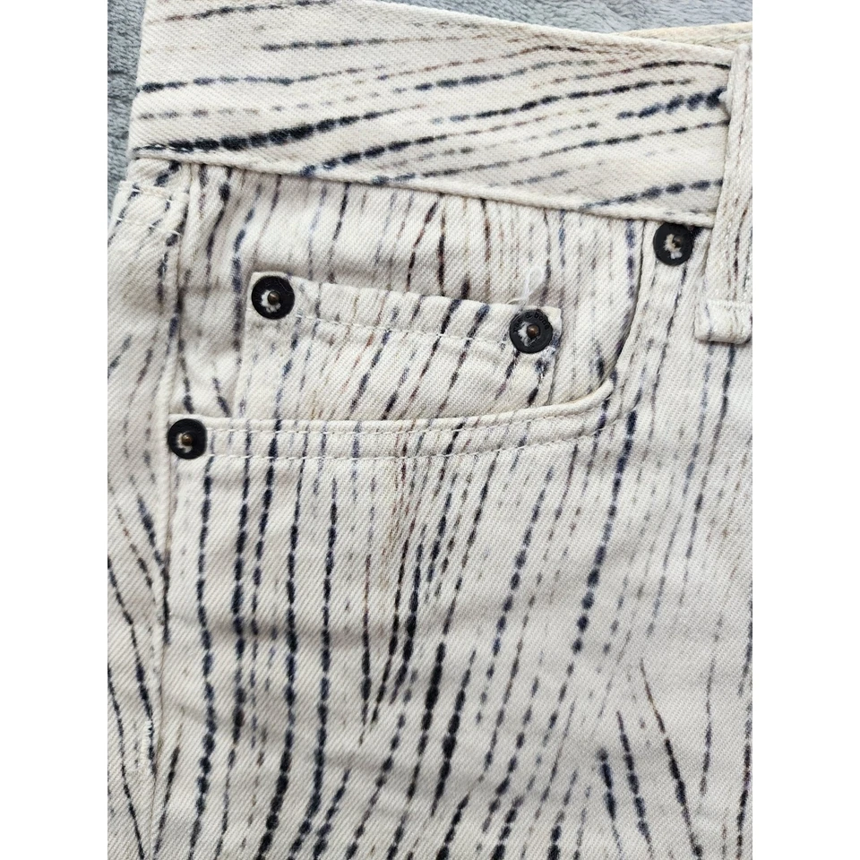 Pantalones Cortos Rag & Bone Tiro Bajo Corte Talla 26 Estampado Riptide Crema Negro Daisy Dukes Foto 2 de 4