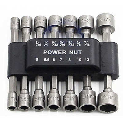 PANOVOS Power Nuts Driver Drill Bit Tools Set Metric Socket Wrench Screw 1/4'...