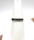 10K White Gold Blue Sapphire Band Ring Size 6.75 - 7 1.3 Gr [R389] — photo 10