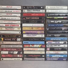Lot Of 48 Cassette Tapes Rock Bob Dylan Judas Priest Elton John Van Halen MTV  