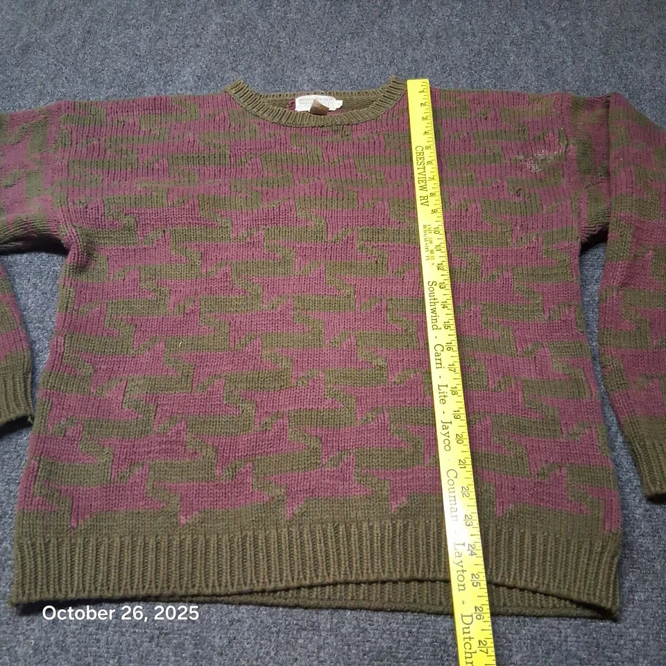 Suéter de Colección Banana Republic Safari Ropa de Viaje Talla XL Púrpura Verde Pesado Foto 4 de 4