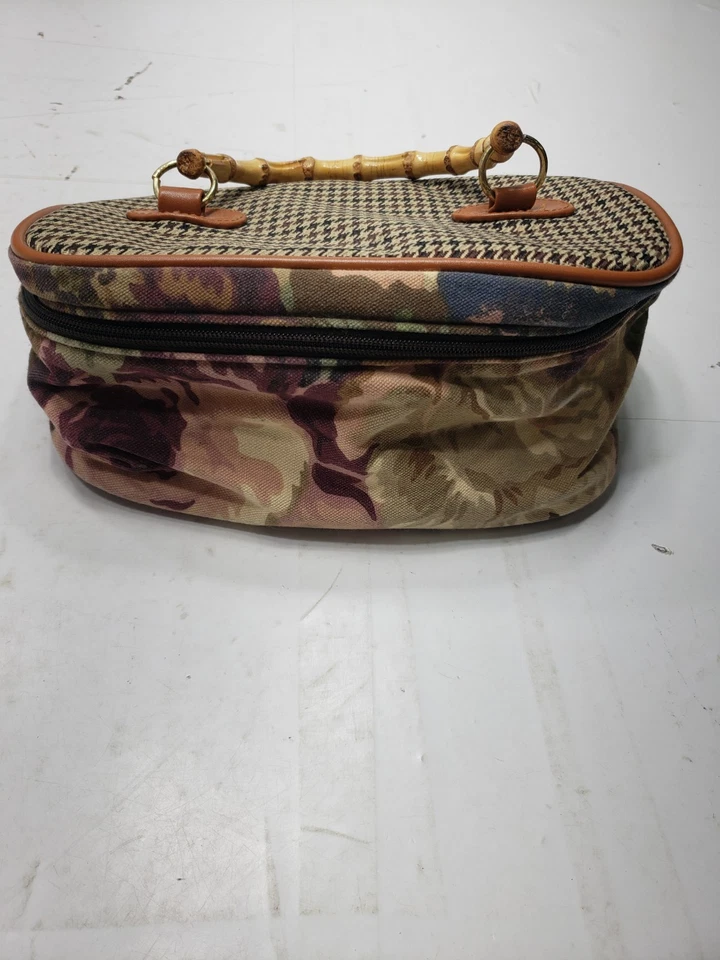 Conjunto de viaje Avon Autumn Rose bolsa de lona cartera y bolsa de maquillaje conjunto de 3 usados Foto 2 de 4