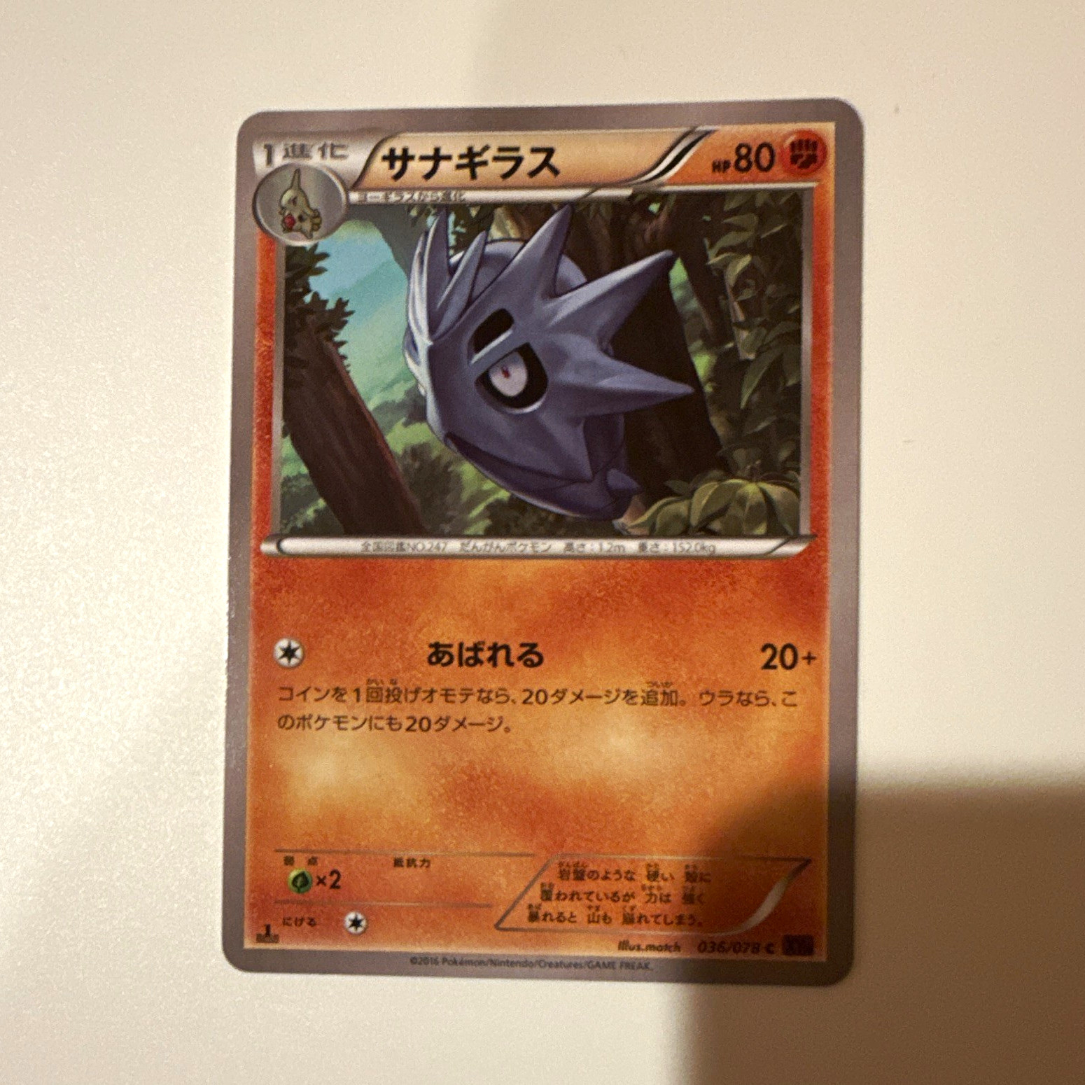 The Pokémon Company Pupitar (Sanagiras) 036/078 XY10 1st Ed Regular Common JP