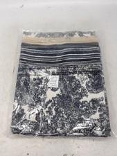 Floral Print Silk Scarf for Women Navy WCL520109