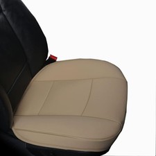 Front PU Leather Car Seat Cover Bottom Auto Seat Cover Seat Protector Cover Tan