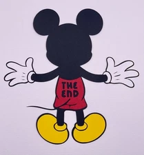 Disney Mickey Mouse "The End" - Paper Piecing Scrapbook Embellishment Die Cuts