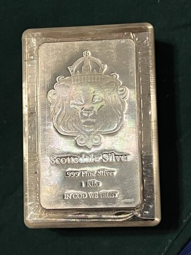 1 KILO Scottsdale STACKER Silver Bar .999 Silver Bullion #A131