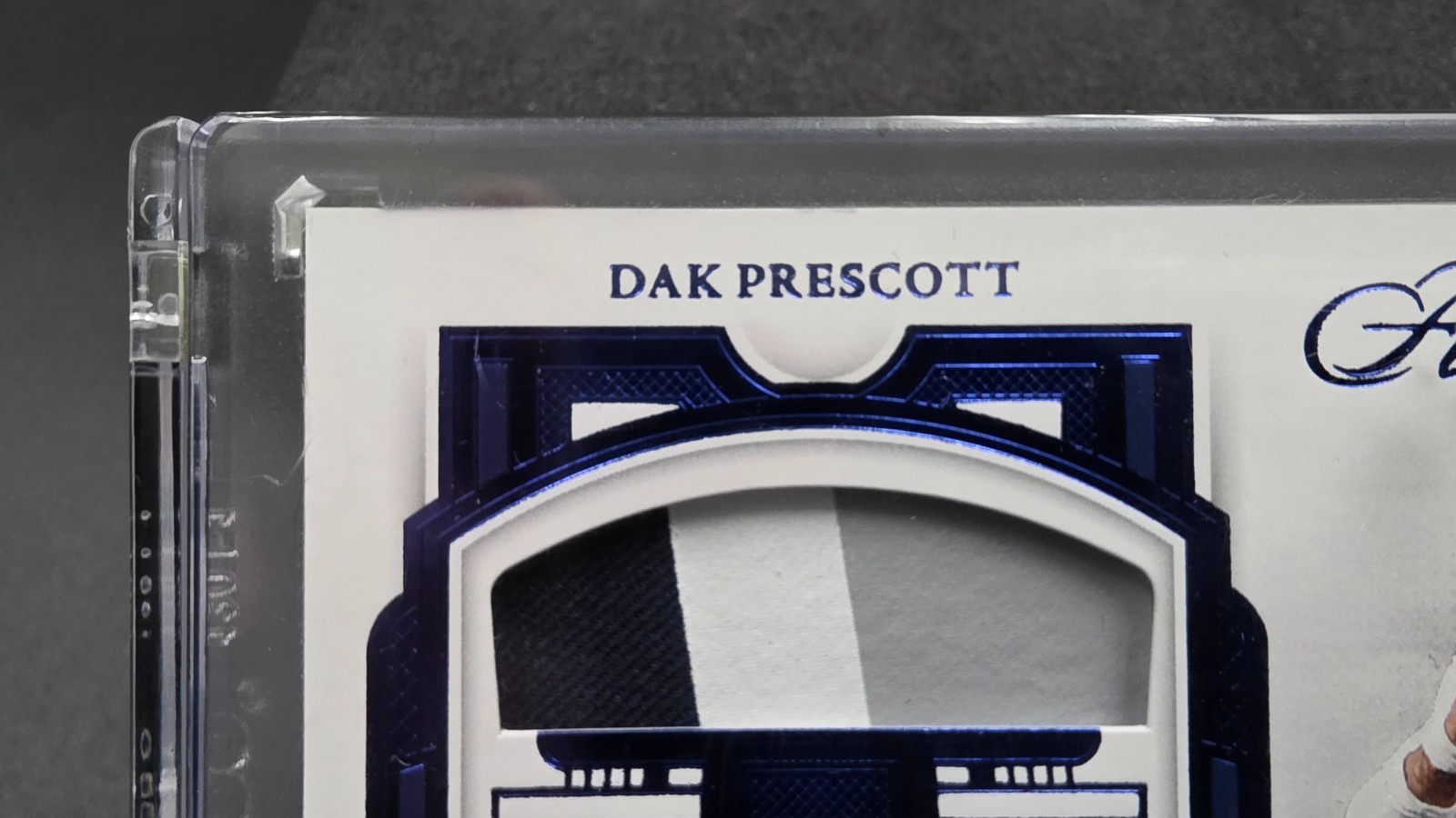 2022 DAK PRESCOTT FLAWLESS DUAL TRI-COLOR JERSEY PATCH AUTO SAPPHIRE 3/5 DPA-DP view 5